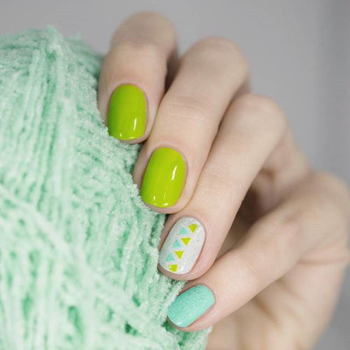 Lime Green Geometric Design