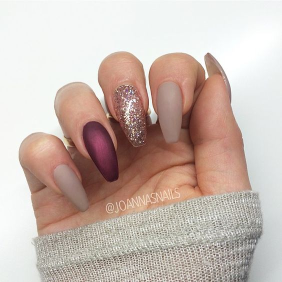 acrylic wine nails