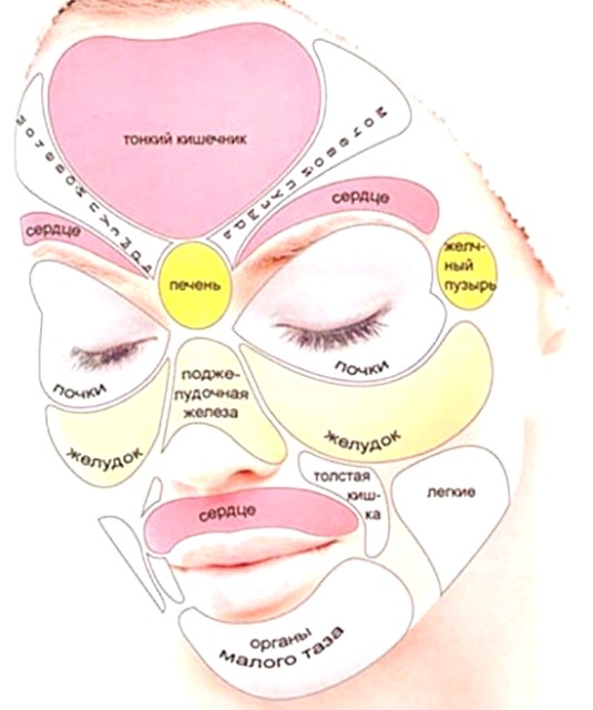Что говорят прыщи на лице: карта прыщей на лице