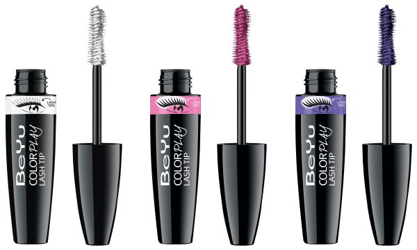 Белая, розовая и фиолетовая туши Color Play Lash Tip, BeYu