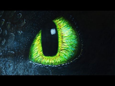 Как рисовать Глаз Дракона Ночная Фурия Цветными карандашами/How to Draw a Dragon Eye