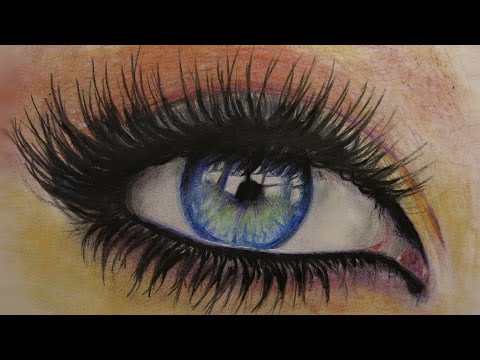 Как нарисовать глаз цветными карандашами. How to Draw a Eye