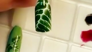 Юлия Билей - Листья на ногтях / Julia Biley - Leaves Nail Art Periscope