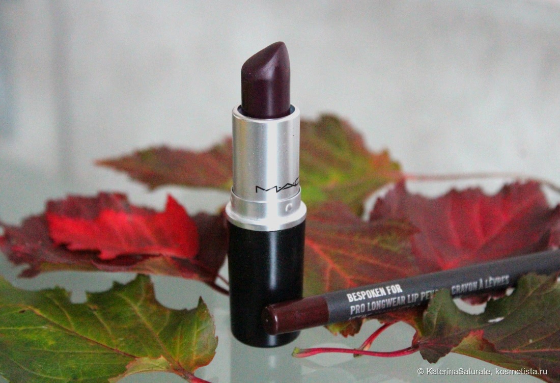 Сливовая осень c Mac Matte Lipstick Instigator и карандашом MAC Prolong-wear Bespoken for