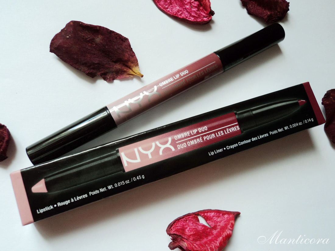 Омбре на губах с NYX Ombre Lip Duo в оттенке Old 10 Rags & Riches