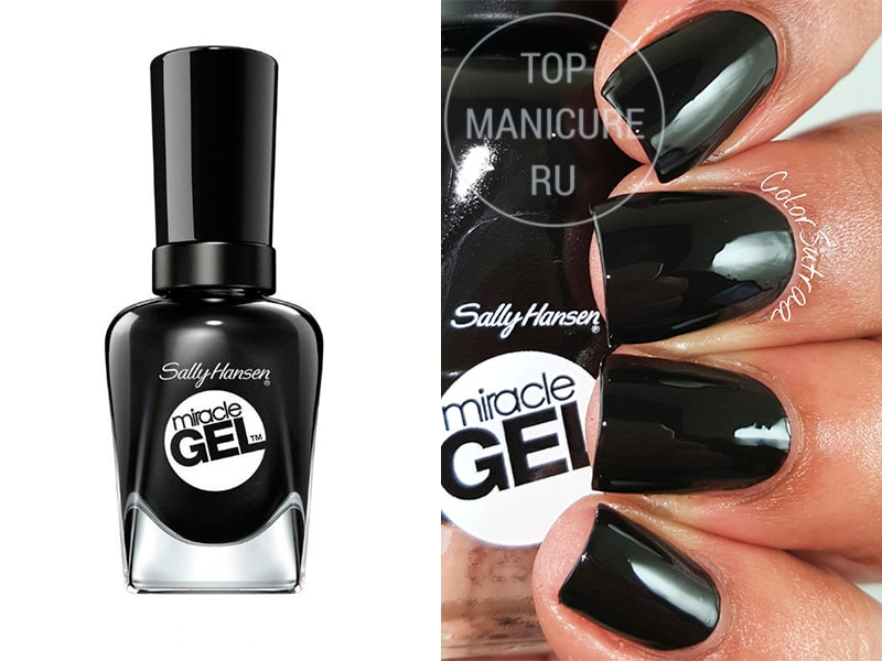 Черный лак для ногтей Sally Hansen Blacky O