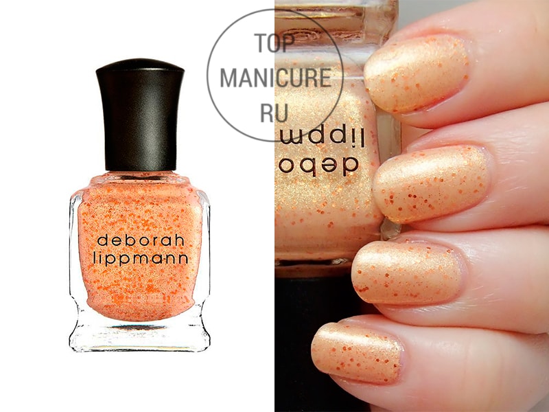 Персиковый лак для ногтей deborah lippmann million dollar mermaid