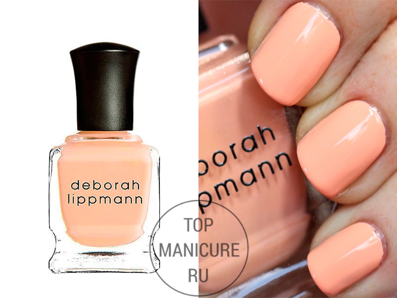 Персиковый лак для ногтей deborah lippmann tip toe through the tulips