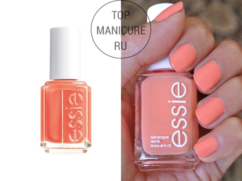 Персиковый лак для ногтей essie tart deco