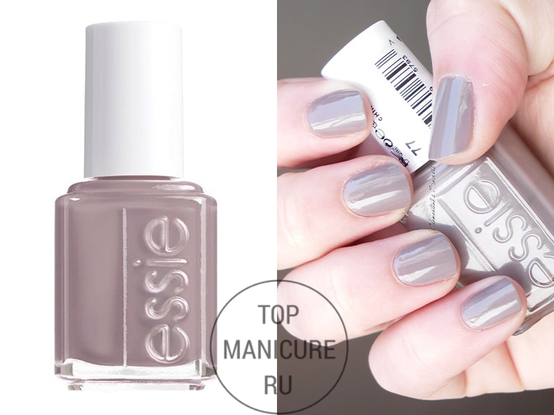 Серый лак для ногтей essie chinchilly