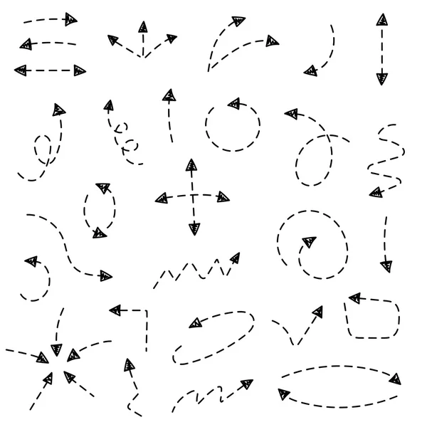 Эскиз стрелка набор. Векторные иллюстрации для вашего бизнеса и образования дизайн. Элементы для дизайна. Легко редактировать — стоковый вектор